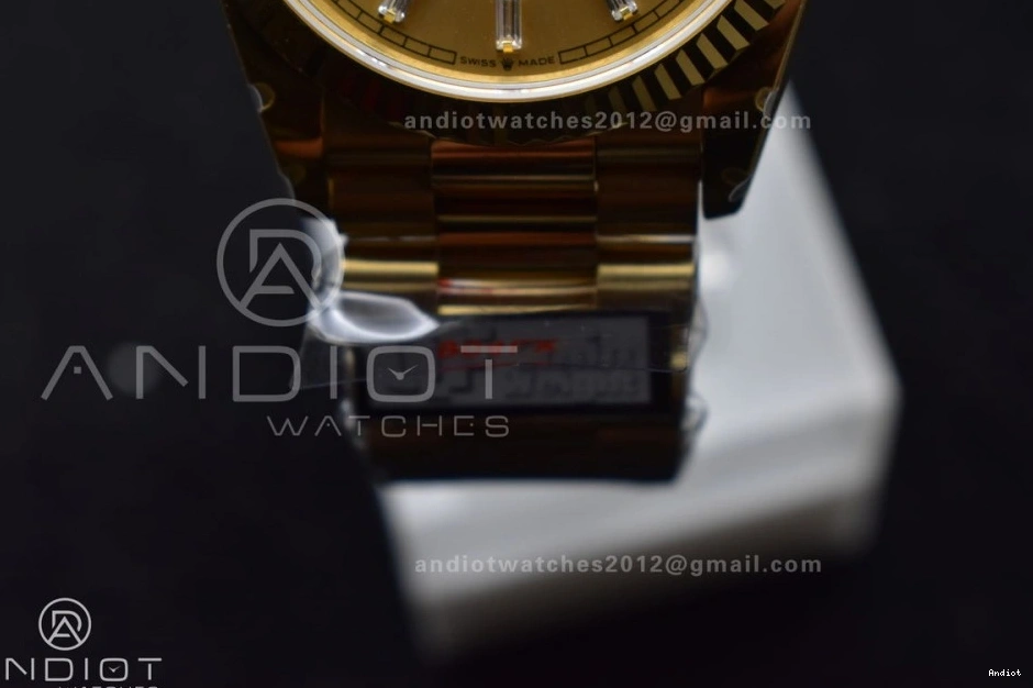 President Best vr3255 V5 on Stick Diamond 904L Gold 36 QF (Gain Dial Steel Weight) Bracelet with Edition DayDate YG 0211